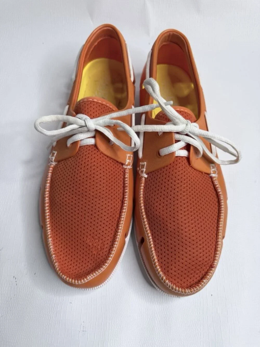 Five Flops Mens Boat Shoes Green Vented Lace Up Jelly Rubber Water Medium 8/9